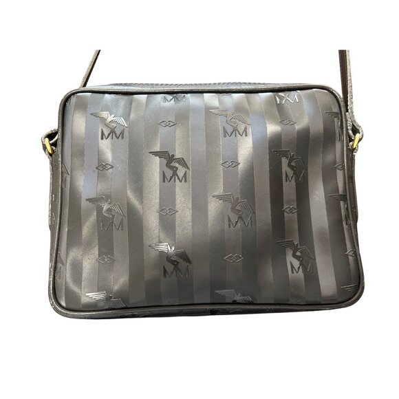 Maison Mollerus MM SUISSE Black Shoulder Bag With Logo Pattern Crossbody - Picture 6 of 9